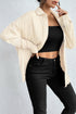 Apricot Solid Textured Buttoned Turn Down Collar Shirt
